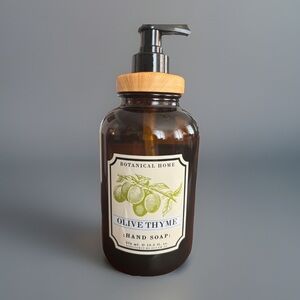 PREMIUM OLIVE THYME LIQUID HAND SOAP IN GLASS BOTTLE